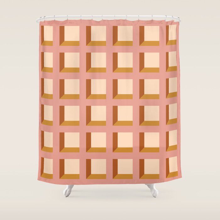 Minimalist 3D Pattern XIII Shower Curtain Gallery Image 1