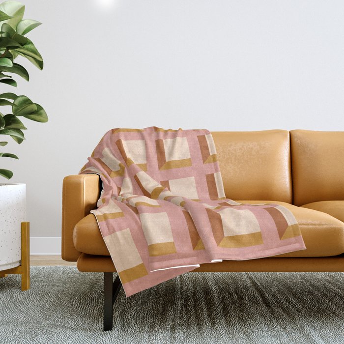Minimalist 3D Pattern XIII Throw Blanket Gallery Image 1