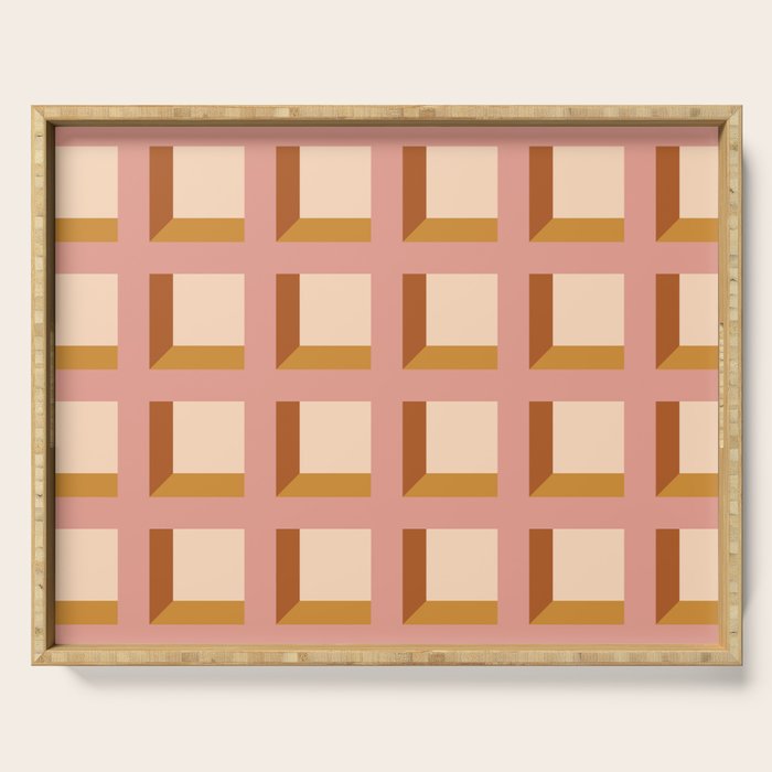 Minimalist 3D Pattern XIII Serving Tray Gallery Image 1