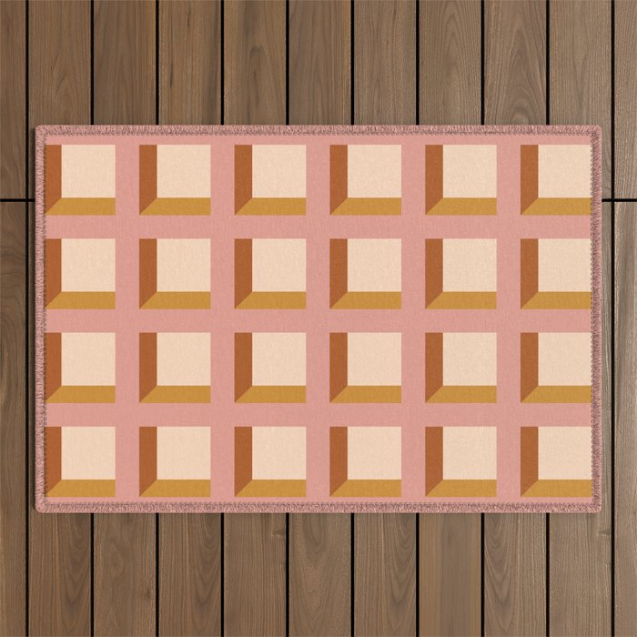 Minimalist 3D Pattern XIII Outdoor Rug Gallery Image 1