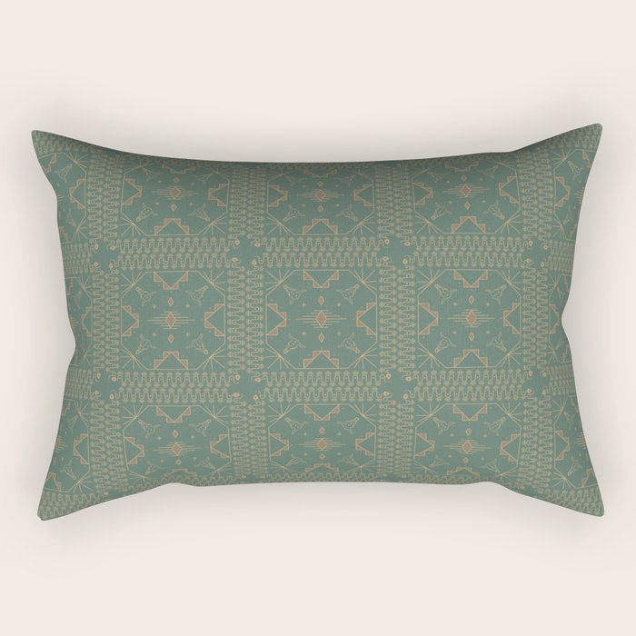 Lost Desert - Green Rectangular Pillow Gallery Image 2