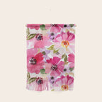 Watercolor Flowers Pink Fuchsia Wall Hanging Gallery Image 1