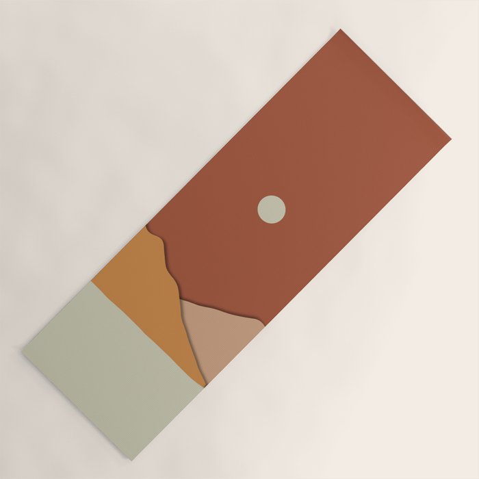 minimal mountain lake side  Yoga Mat Gallery Image 1