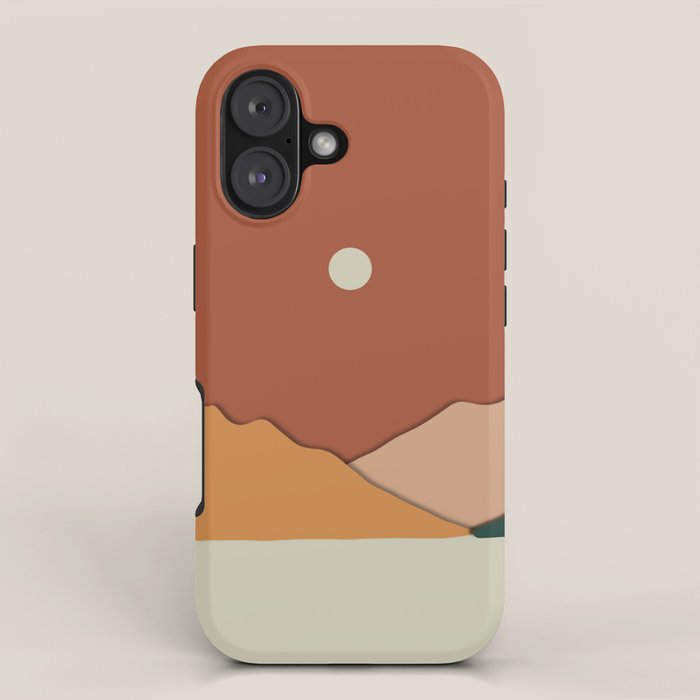 minimal mountain lake side  iPhone Case Gallery Image 1