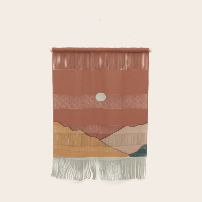 minimal mountain lake side  Wall Hanging Gallery Image 1