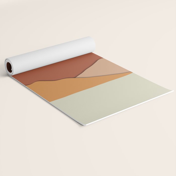 minimal mountain lake side  Yoga Mat Gallery Image 2