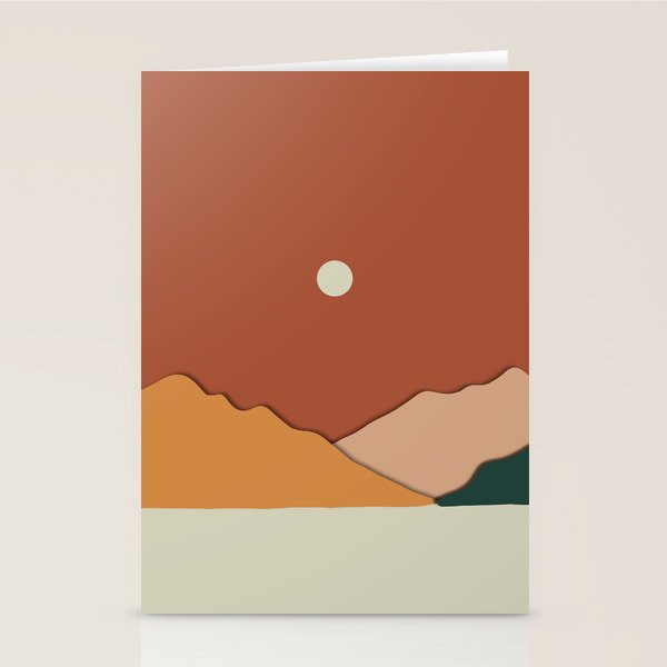 minimal mountain lake side  Stationery Card Gallery Image 2