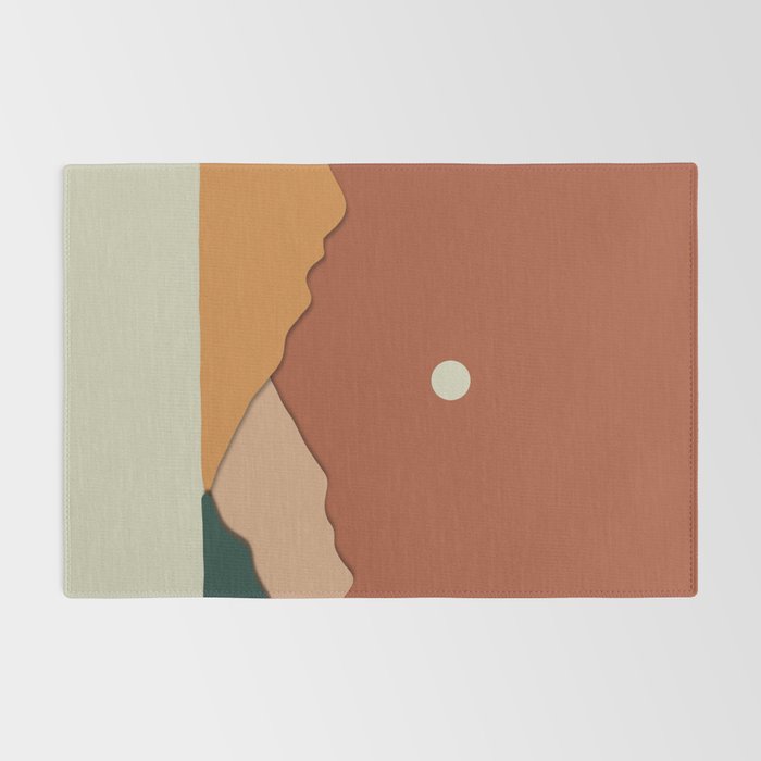 minimal mountain lake side  Rug Gallery Image 2