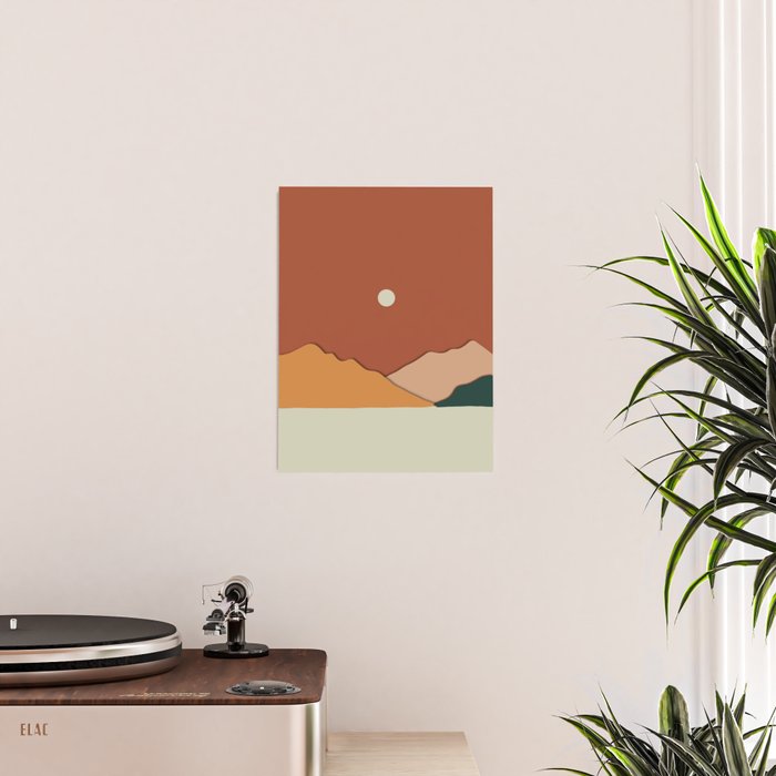 minimal mountain lake side  Poster Gallery Image 2