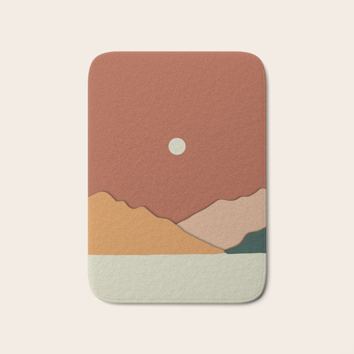 minimal mountain lake side  Bath Mat Gallery Image 1