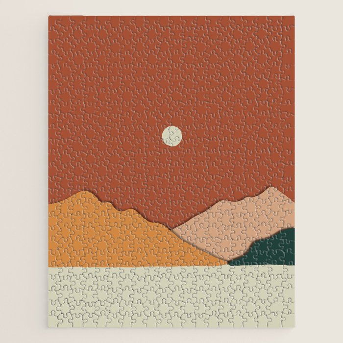 minimal mountain lake side  Jigsaw Puzzle Gallery Image 1