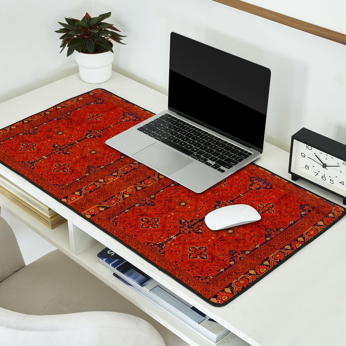 N194 - Red Berber Atlas Oriental Traditional Moroccan Style Desk Mat Gallery Image 2