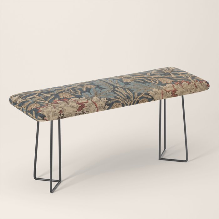 William Morris Honeysuckle Floral Bench Gallery Image 1