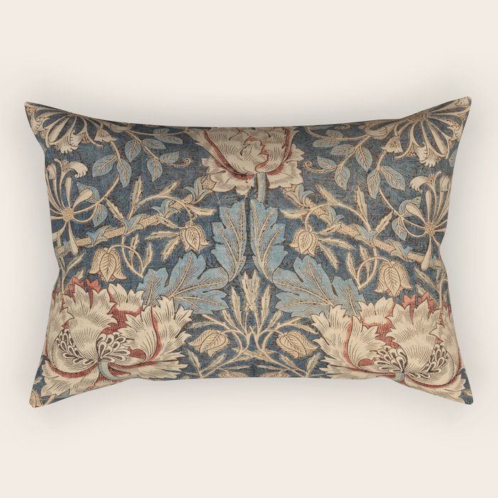 William Morris Honeysuckle Floral Rectangular Pillow Gallery Image 1