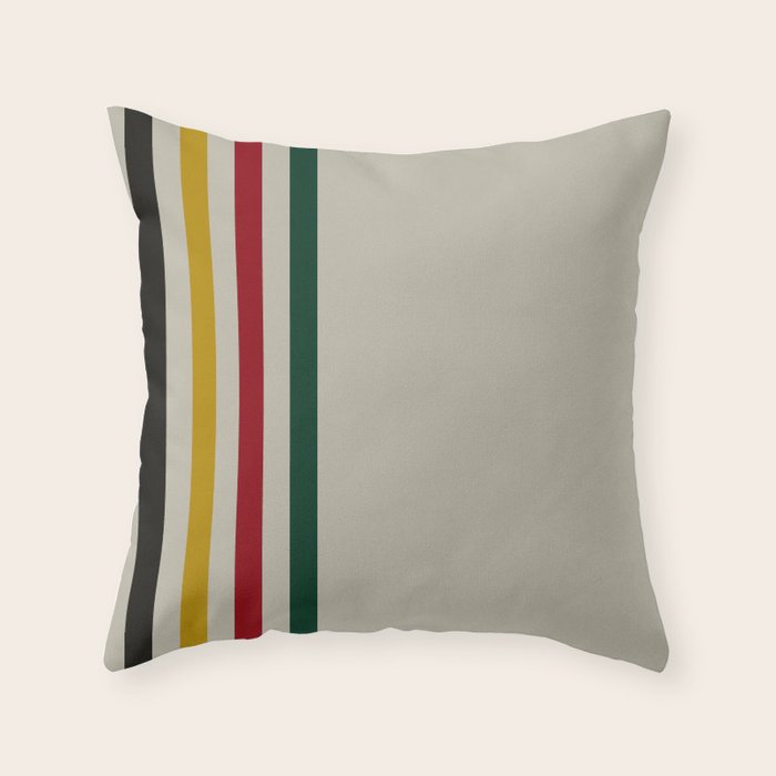 Trapper Stripes Throw Pillow Gallery Image 6