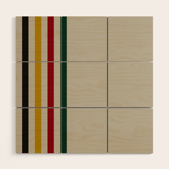 Trapper Stripes Wood Wall Art
