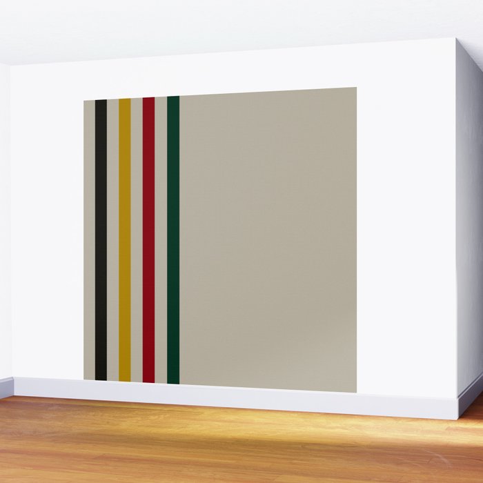 Trapper Stripes Wall Mural Gallery Image 2