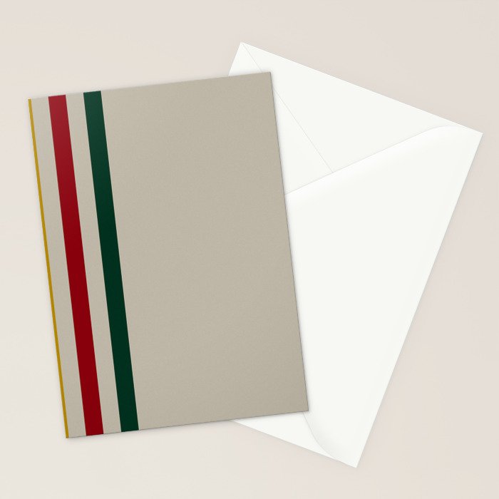 Trapper Stripes Stationery Card Gallery Image 2