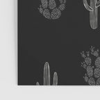 Cactus Pattern Black Poster Gallery Image 3