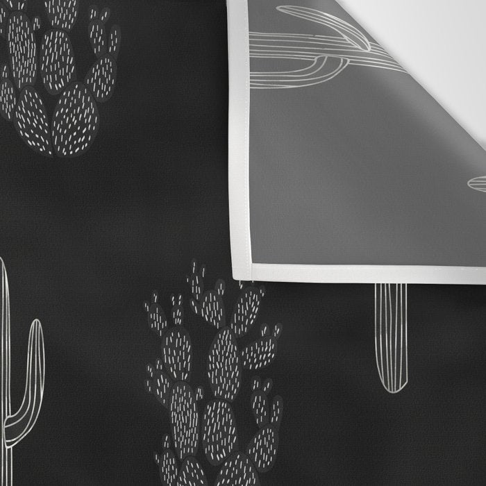 Cactus Pattern Black Wall Tapestry Gallery Image 3