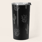 Cactus Pattern Black Travel Mug Gallery Image 2