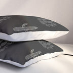 Cactus Pattern Black Pillow Sham Gallery Image 3