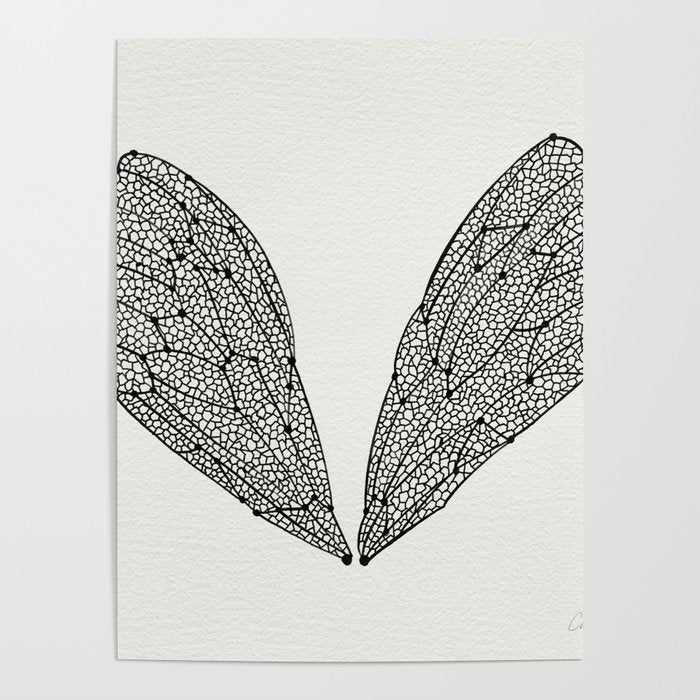 Black Cicada Wings Poster Gallery Image 1