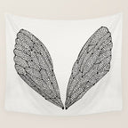Black Cicada Wings Wall Tapestry Gallery Image 4