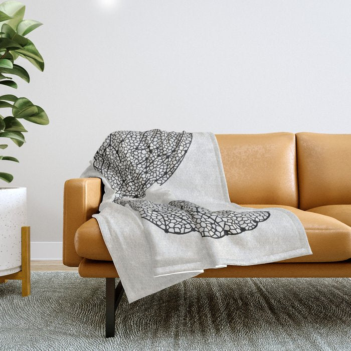 Black Cicada Wings Throw Blanket Gallery Image 1