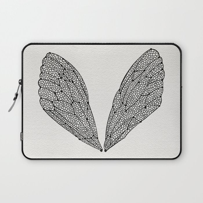 Black Cicada Wings Laptop Sleeve Gallery Image 1