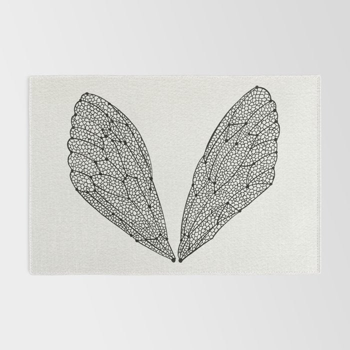Black Cicada Wings Rug Gallery Image 2