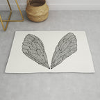 Black Cicada Wings Rug Gallery Image 1
