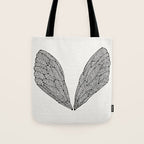 Black Cicada Wings Tote Bag Gallery Image 1
