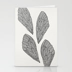 Black Cicada Wings Stationery Card Gallery Image 2