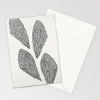 Black Cicada Wings Stationery Card Gallery Image 2