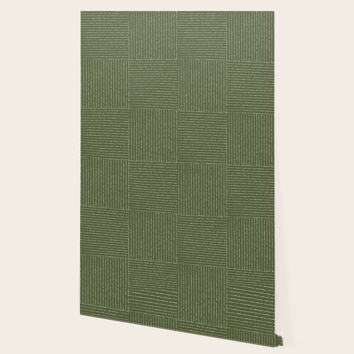 Lines III (Moss Green) Wallpaper Gallery Image 2