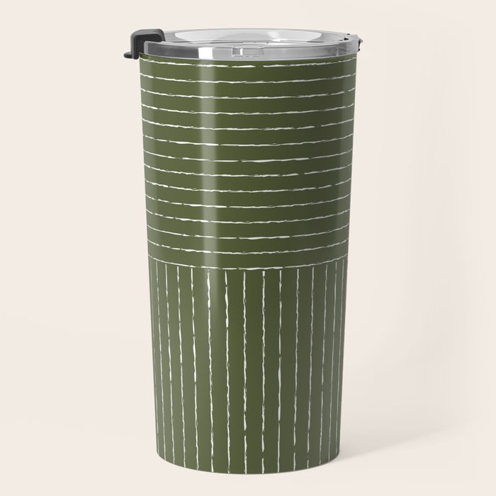 Lines III (Moss Green) Travel Mug Gallery Image 3