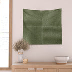 Lines III (Moss Green) Wall Tapestry Gallery Image 2