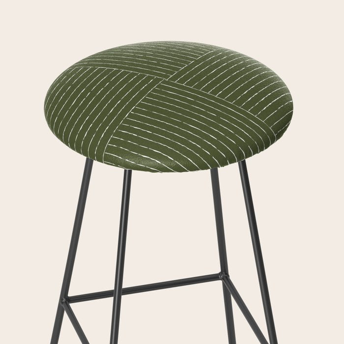 Lines III (Moss Green) Stool Gallery Image 2
