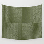 Lines III (Moss Green) Wall Tapestry Gallery Image 4