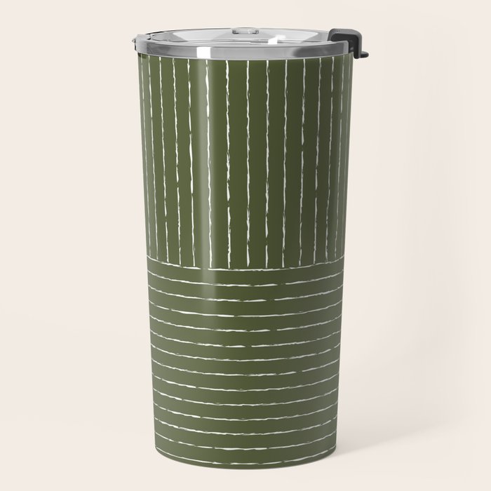 Lines III (Moss Green) Travel Mug Gallery Image 2
