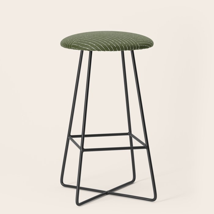 Lines III (Moss Green) Stool Gallery Image 1