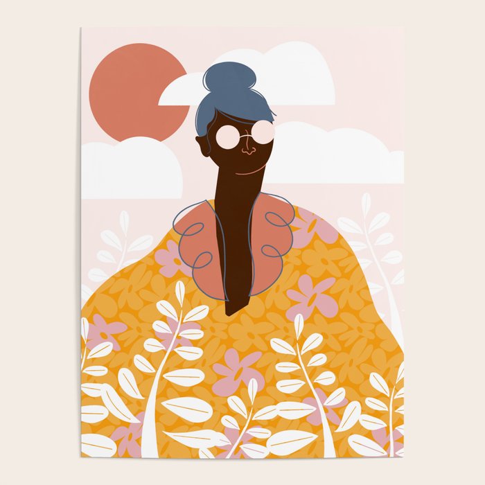Abstract Woman - Messy Bun Poster Gallery Image 4