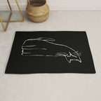 Curious cat impression Rug Gallery Image 1