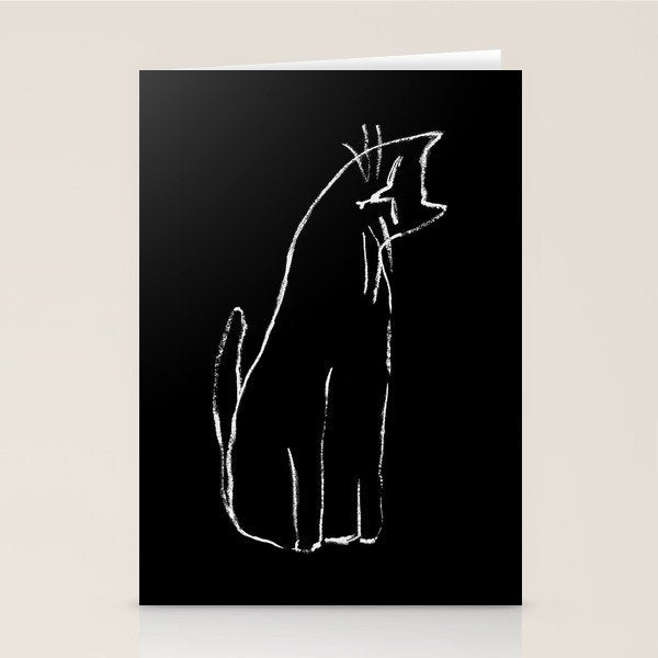 Curious cat impression Stationery Card Gallery Image 1