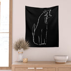 Curious cat impression Wall Tapestry Gallery Image 2