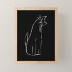 Curious cat impression Mini Art Print Gallery Image 1