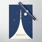 Apollo 11 Space - Saturn Rocket B Wrapping Paper Gallery Image 1
