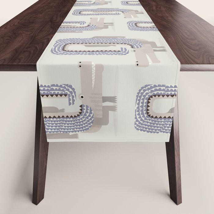Whimsical Crocodile Table Runner Gallery Image 1
