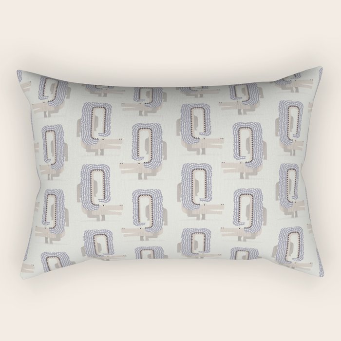 Whimsical Crocodile Rectangular Pillow Gallery Image 1